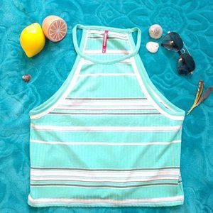 Teal Sleeveless Unionbay Crop-top